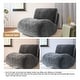 preview thumbnail 26 of 54, 33'' W Swivel Armless Sponge Filling Bean Bag Accent Chair Lounger