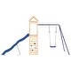 preview thumbnail 16 of 18, vidaXL Swing Set Outdoor Backyard Wooden Playground Equipment for Kids Age 3-8