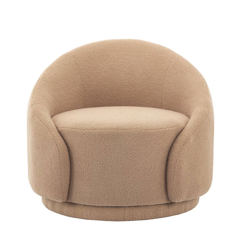 Modern Upholstered Swivel Barrel Chair Accent Lounge Chair