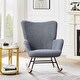 preview thumbnail 7 of 27, VECELO Rocking Chair Padded Seat with Pocket, Rocking Chair Nursery Rocker, Set of 1/2