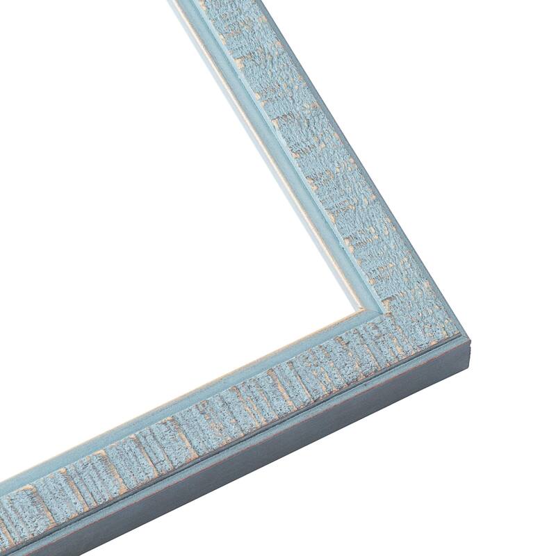 10x10 Frame Rustic Sky Blue Solid Wood Picture Frame | 0.75 Inch