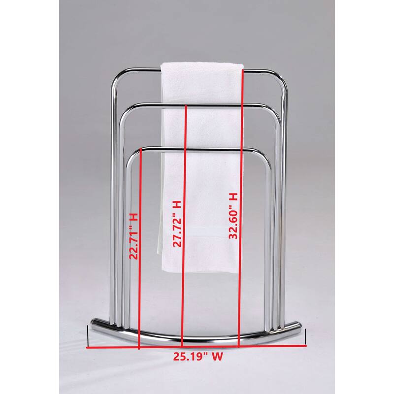 Towel Stand Chrome Finish