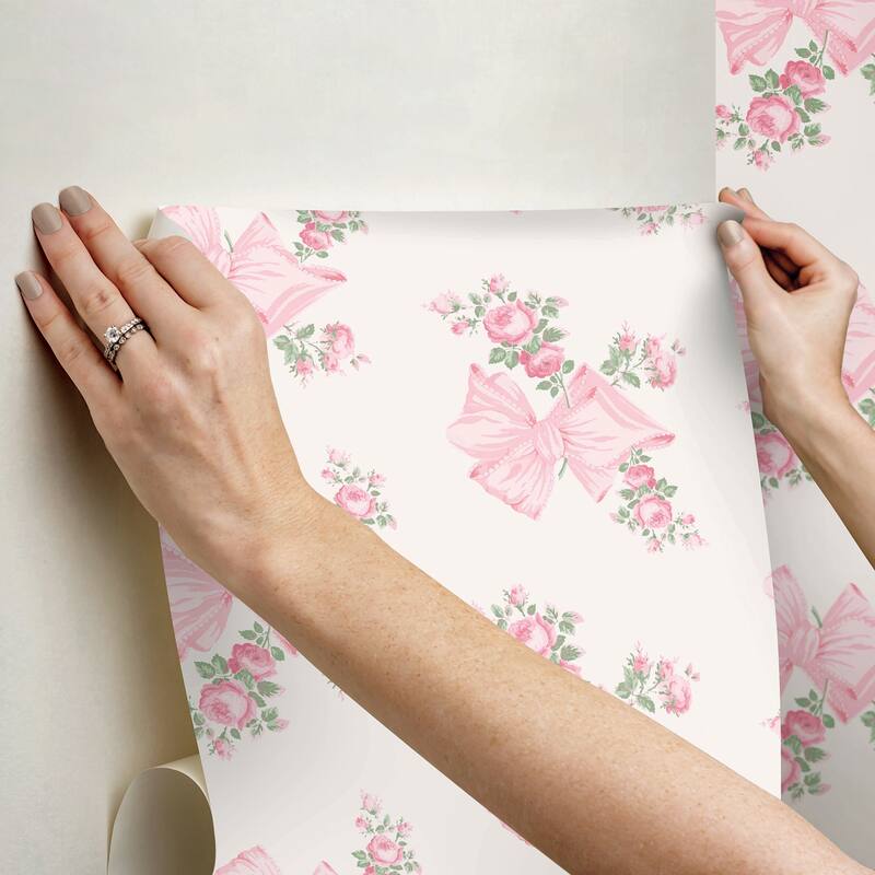 LoveShackFancy Rosa Beaux Pink Peel and Stick Wallpaper