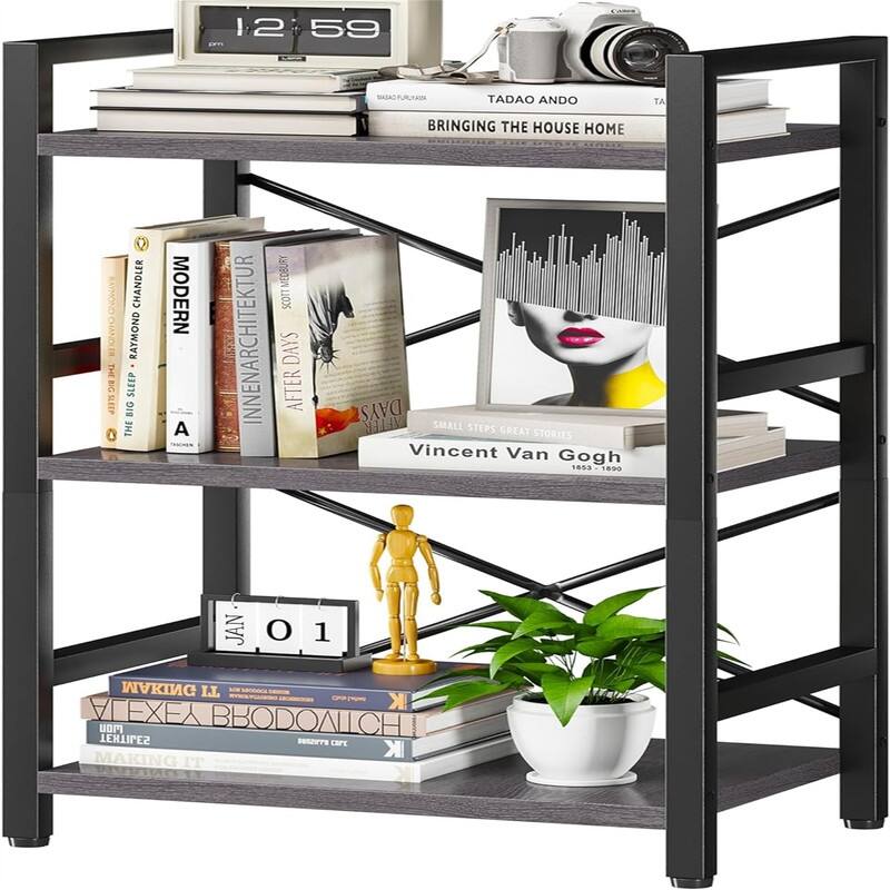 Metal Small Bookcase - 16.54"D x 11.02"W x 27.56"H