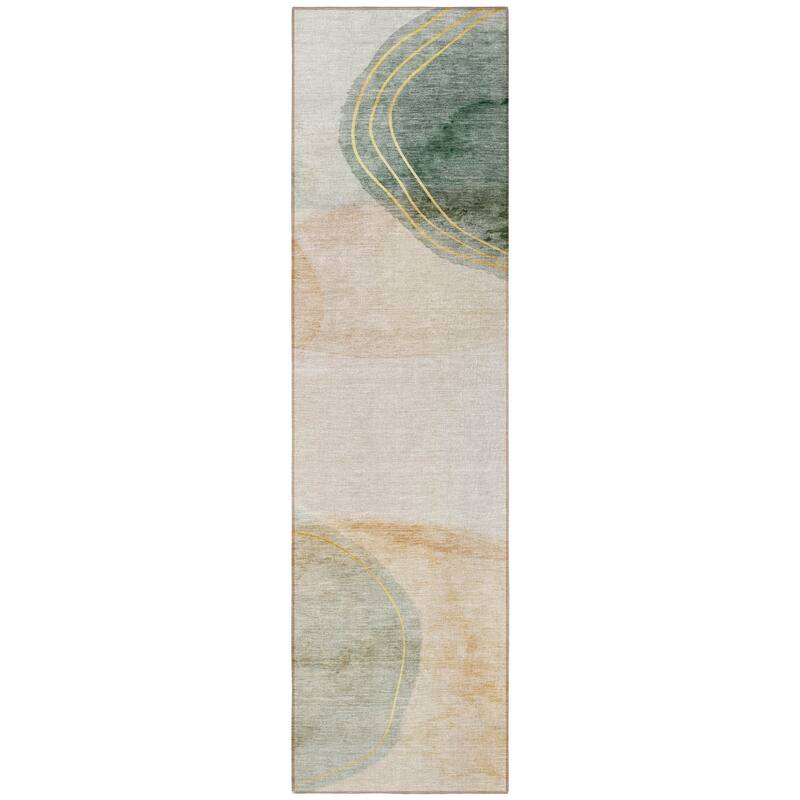Belu Artistic Abstract Weather Resistant Timeless Fusion Outdoor Rug