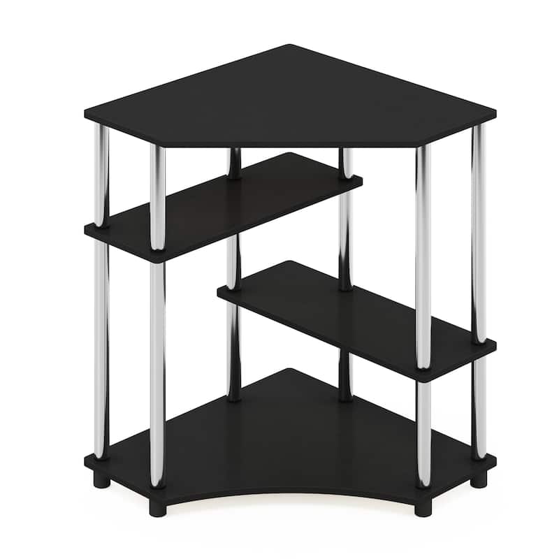 Furinno Turn-N-Tube Space Saving Corner Desk with Shelves
