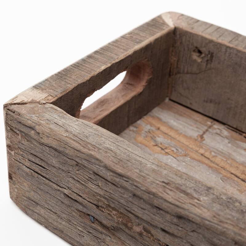 Vernon Brown Reclaimed Wood Rectangular Tray (Small)