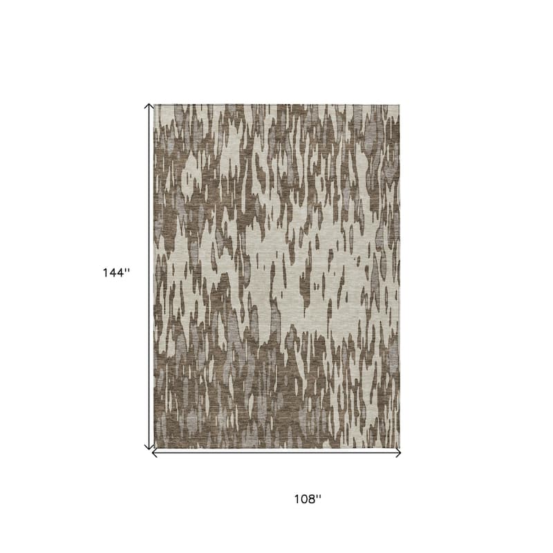 HomeRoots Abstract Transitional Rectangle Outdoor Rug