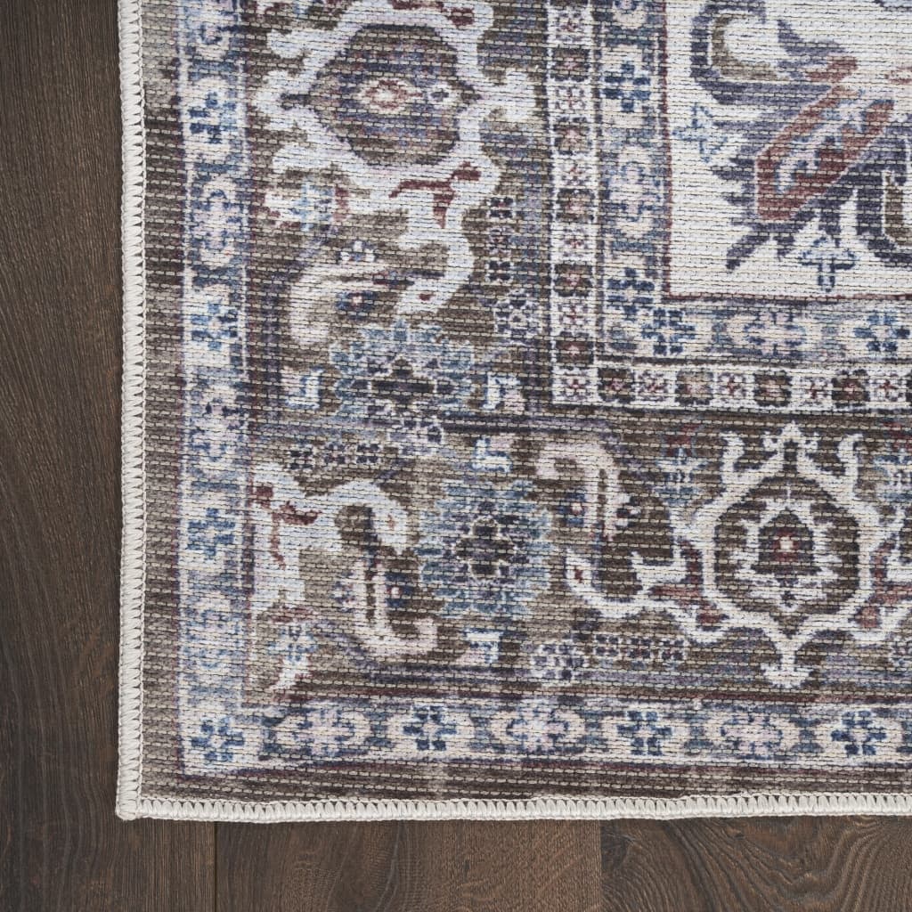 Power Loomed Distressed Floral Area Rug