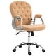 preview thumbnail 9 of 16, Teddy Fleece Home Office Chair, Upholstered Vanity Chair with Armrests, Swivel Rolling Chair with Back and Wheels