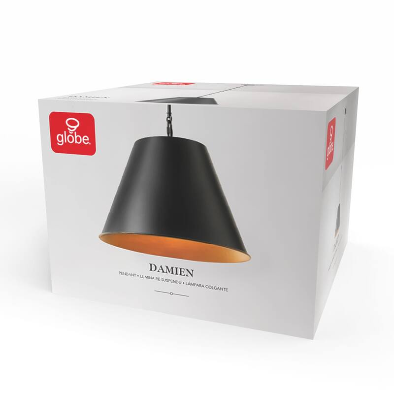 Globe Electric 91010468 18" Wide Pendant with Metal Shade