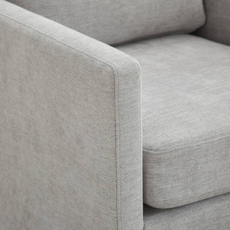 30.7"W Square Upholstered Swivel Accent Chair