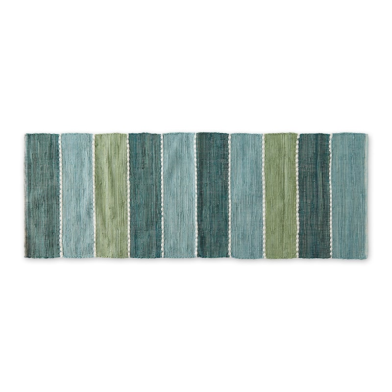 Hand-Loomed Paper Chindi Rug - Green