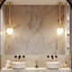 preview thumbnail 5 of 14, Padana Mid Century Modern Globe Pendant Light Opal Glass Hanging Light Fixture - N/A