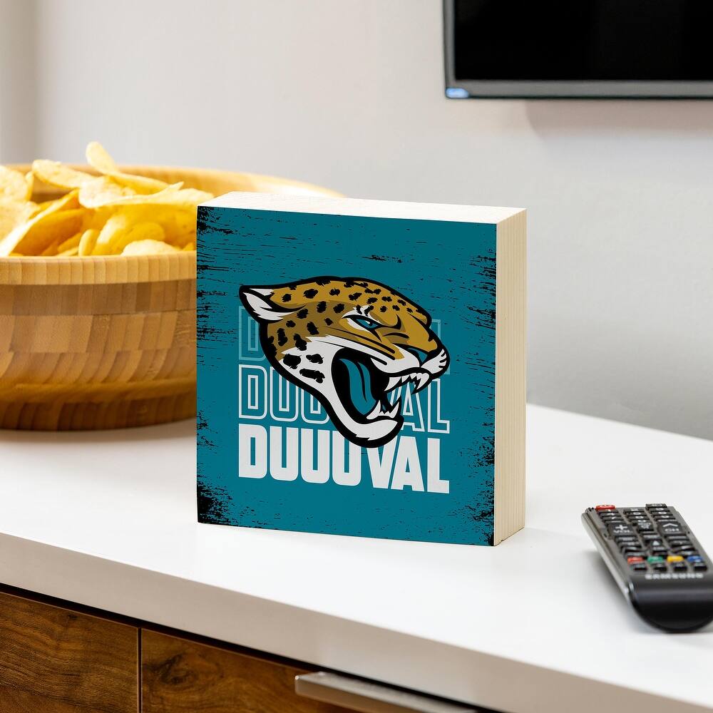 Jacksonville Jaguars Wooden Tabletop Mantel Shelf Sign