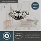 preview thumbnail 4 of 6, Jardin 19-in W Crystal Bronze Vintage Vine Semi Flush Mount Ceiling Light - 19-in W x 8-in H x 19-in D