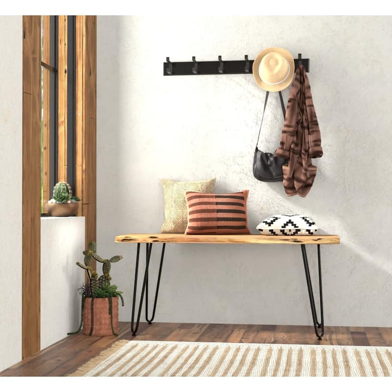 Wooden Rectangular Coffee Table - 40" - Black