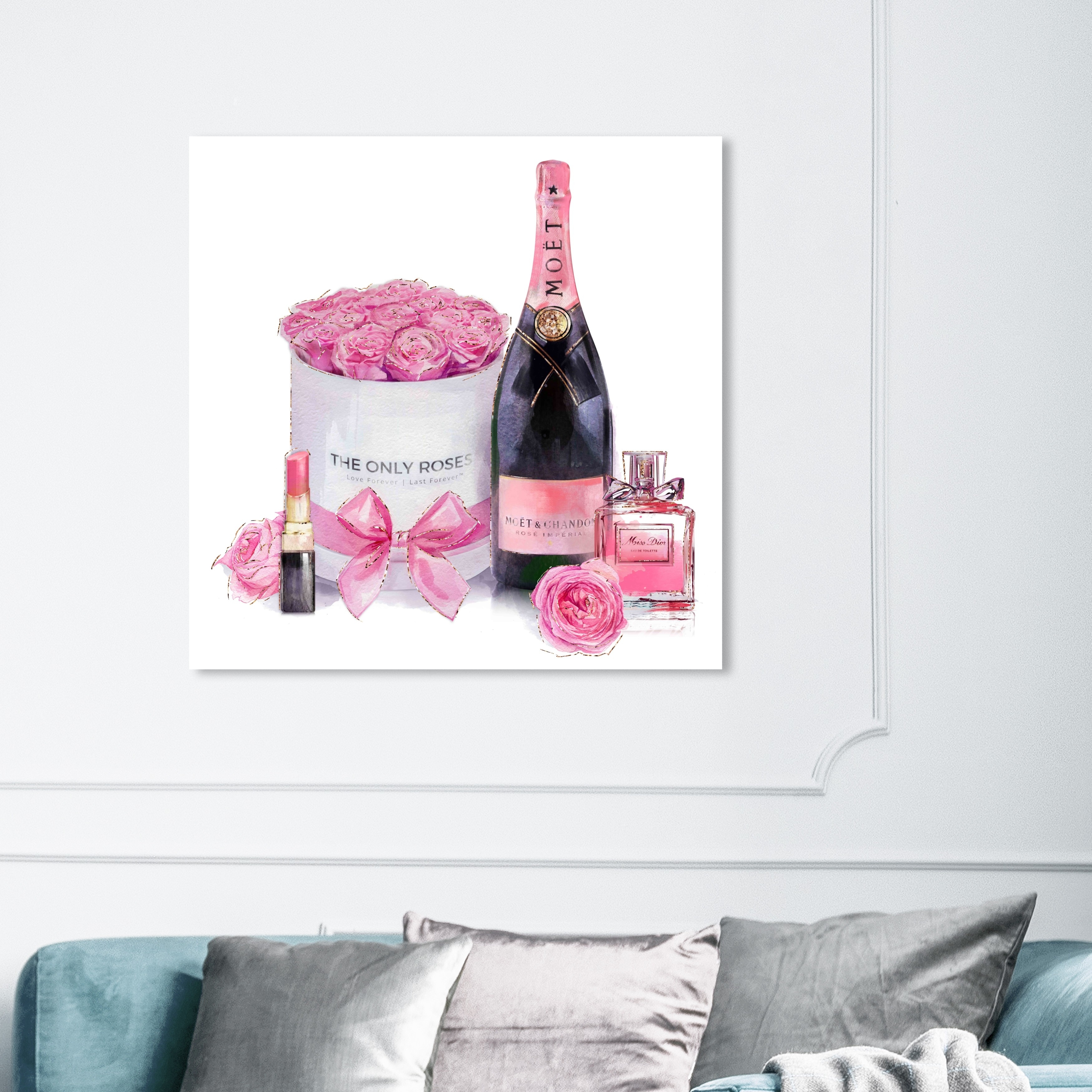 Oliver Gal 'Drink it Colorful' Drinks and Spirits Wall Art Canvas Print  Liquor - Black, Pink - On Sale - Bed Bath & Beyond - 32195588