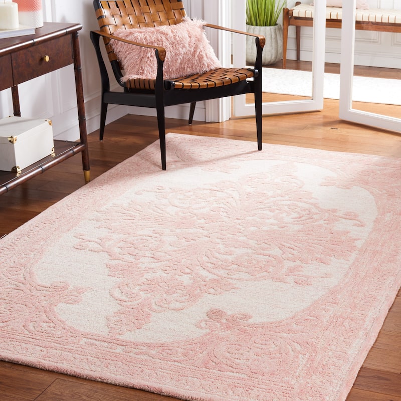 SAFAVIEH Handmade Metro Styliani Oriental Wool Rug - 6' x 9' - Pink/Ivory