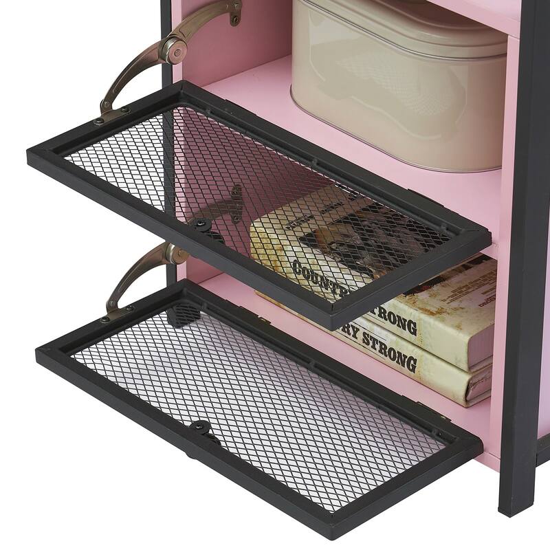 Javlergo Set of 2 Nightstand with 2 Drawers, Small Nightstands Bedside Tables with Storage Shelf for Living Room, Bedroom