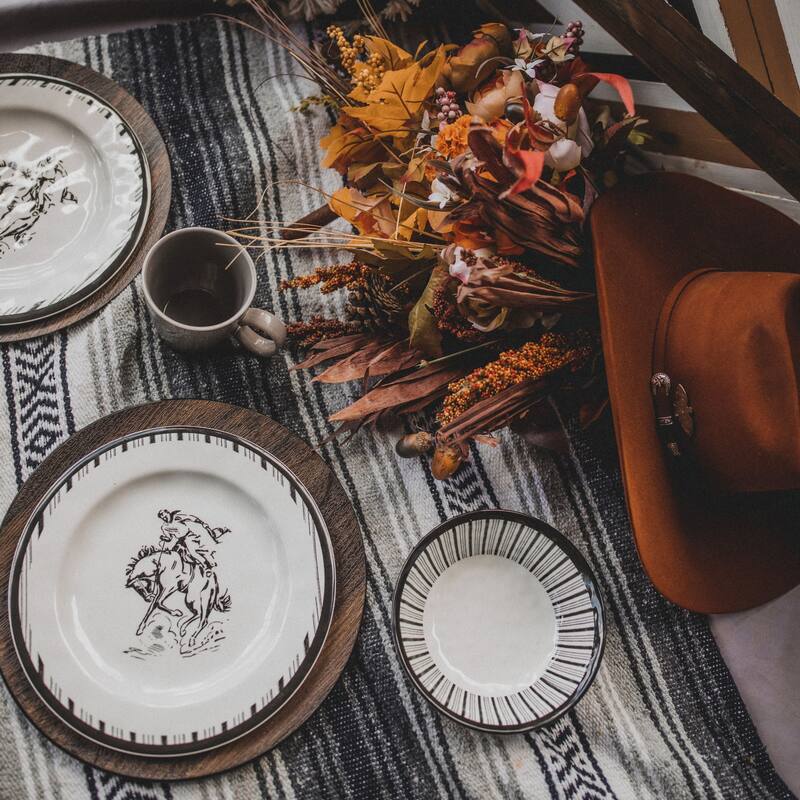 Paseo Road by HiEnd Accents Ranch Life Dinner Plate Set, 4PC