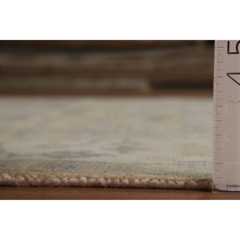 Earth Tone Oushak Indian Area Rug Handmade Bedroom Wool Carpet - 6'2" x 8'8"