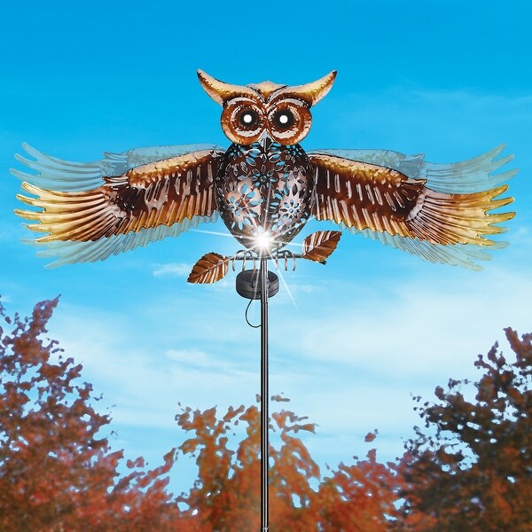 Solar owl for garden sales