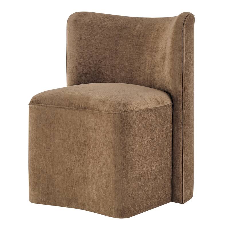 NPD Furniture Morraine Chenille Dining Chair with Casters