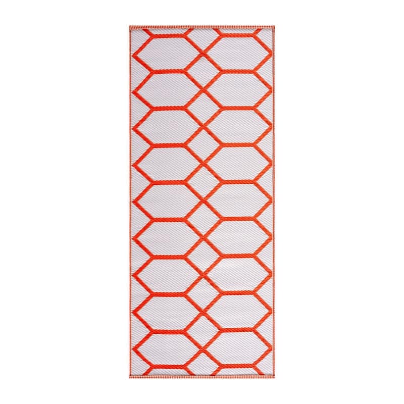Playa Rug Outdoor Recycled Reversible Plastic Folded Mat/Rug Milan Collection Lightweight & Weather, Water and UV Resistant