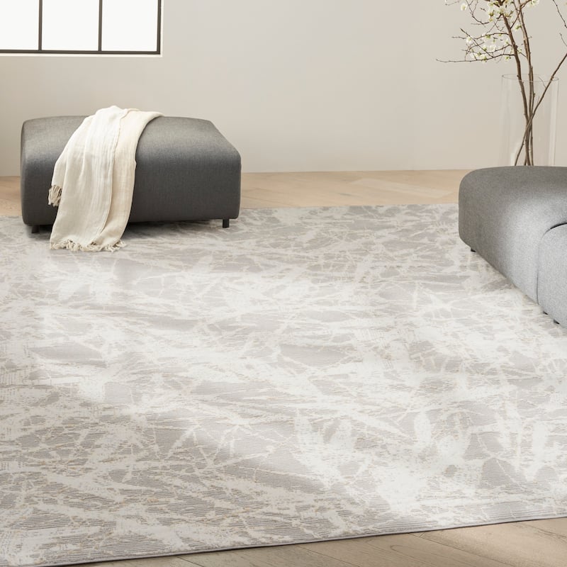 Calvin Klein CK950 Rush Indoor only Grey Abstract Area Rug