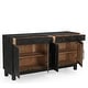 preview thumbnail 3 of 3, Grackle Solid Wood 4 Door Sideboard Buffet Sideboard Cabinet - Black