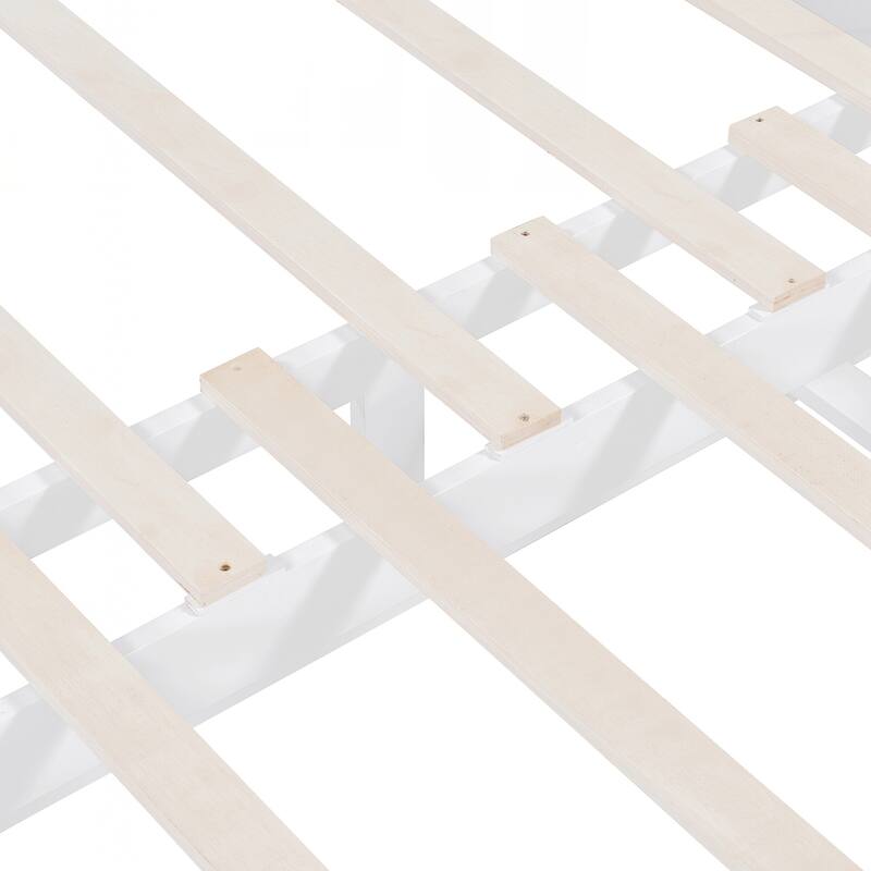 Wooden Daybed with Trundle Bed and Two Storage Drawers