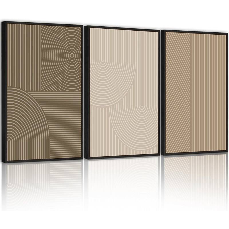 Wall Art Modern Boho Neutral Line Wall Decor Geometric Artwork - 11 x 14