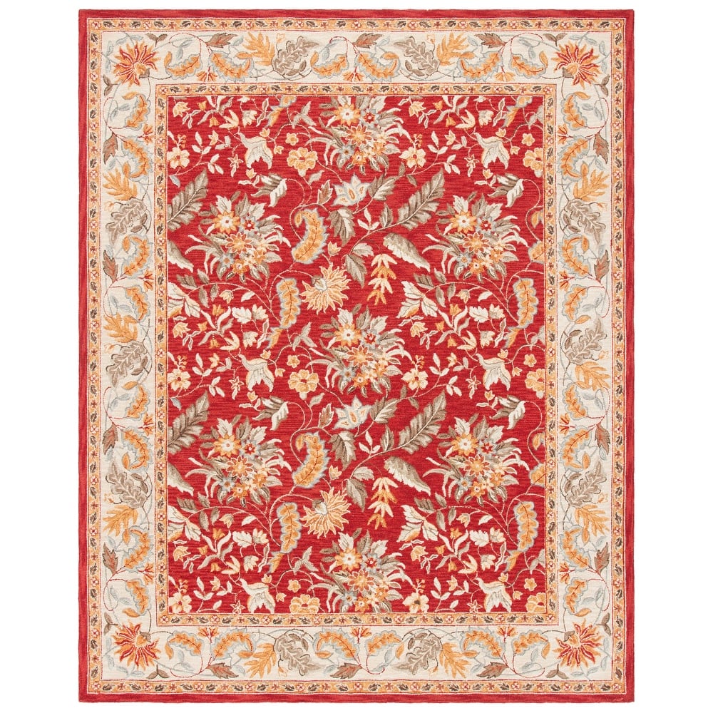SAFAVIEH Handmade Chelsea Malda French Country Floral Wool Rug