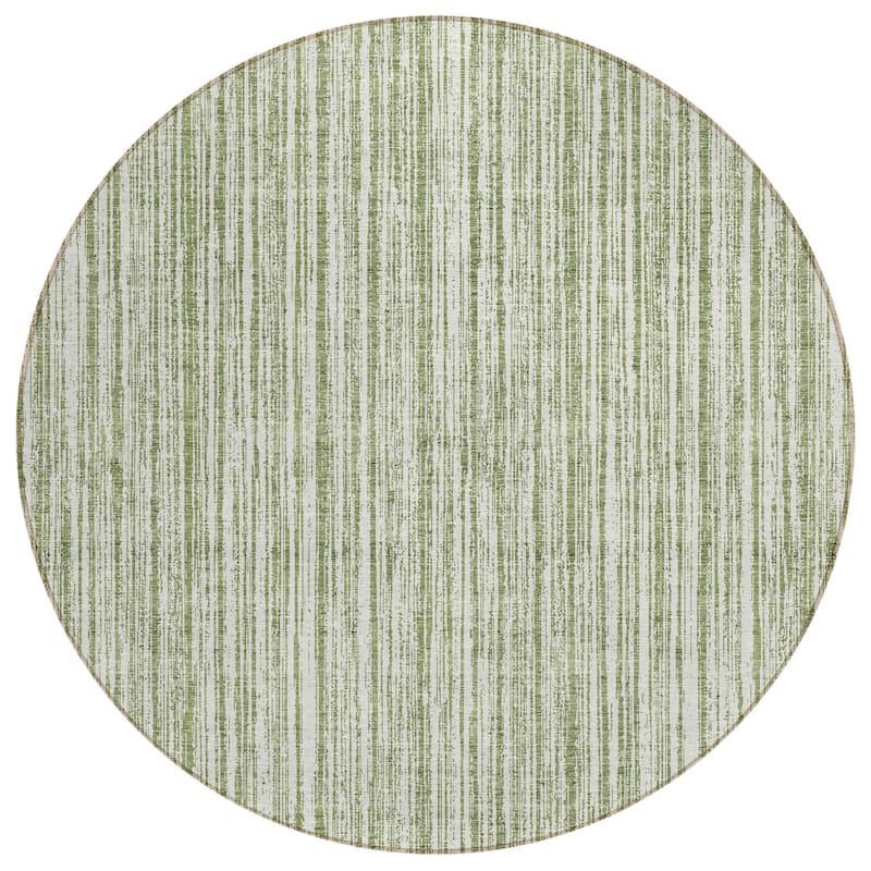 Machine Washable Indoor/ Outdoor Chantille Contemporary Stripes Rug