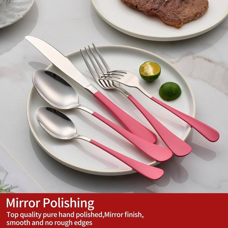 20 Piece 18/0 Stainless Steel Flatware Cutlery Set Service for 4,Mirror Finish