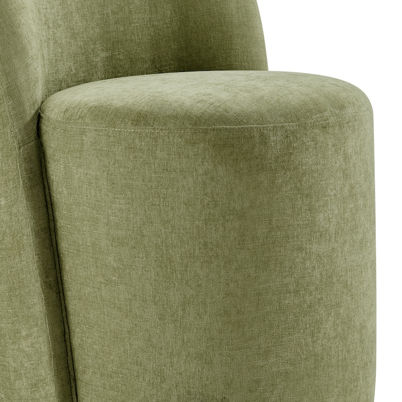 NPD Furniture Cabrina Chenille Dining Chair with Casters