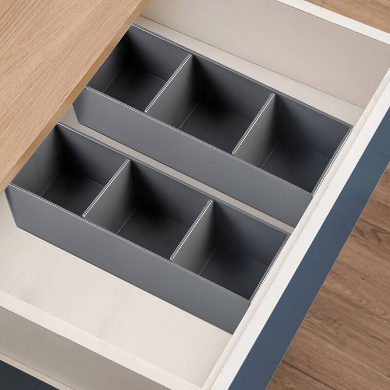 Topcraft 2-Piece Multi-Purpose Drawer Organizer Set