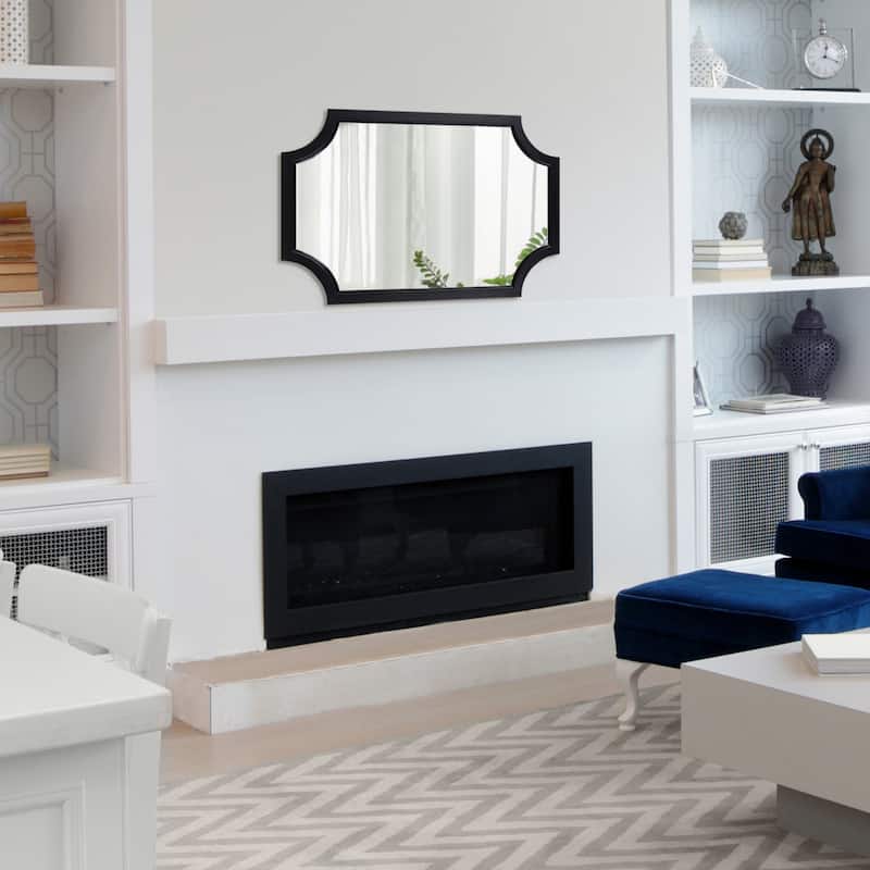 Kate and Laurel Hogan Scalloped Wood Framed Mirror