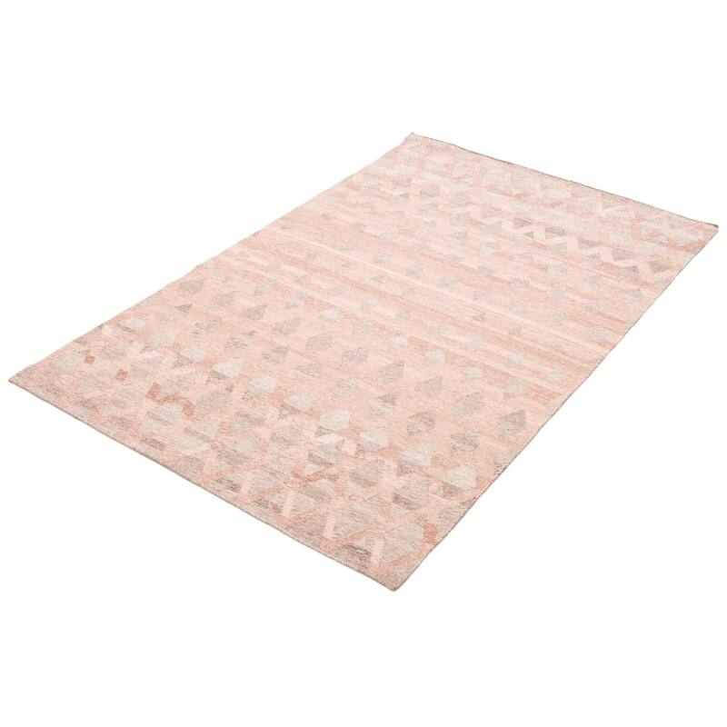 ECARPETGALLERY Flat-Weave Ankara FW Dark Coral Wool Kilim - 5'3 x 7'7