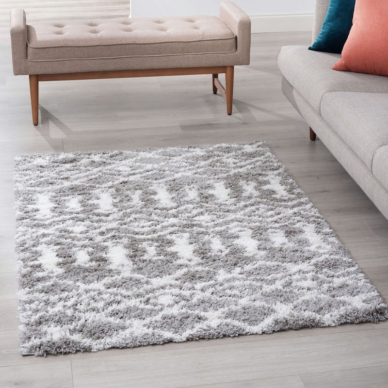 Joy Shag Mediterranean Geometric Indoor Area Rug
