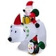 preview thumbnail 10 of 8, Costway 7 FT Tall Inflatable Polar Bear with Penguin Gift Bags & Gift - See Details