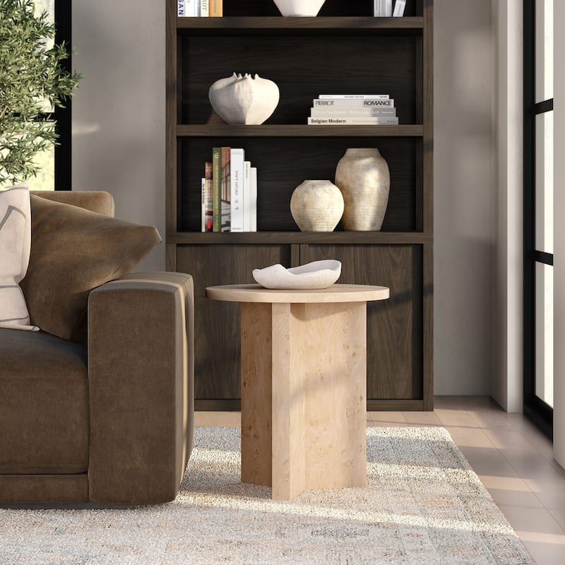 Anders 20" Wide Burled Side Table - 20" Wide