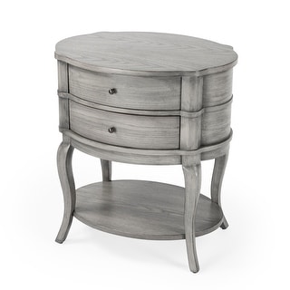 Jarvis Oval 2-Drawer Side Table