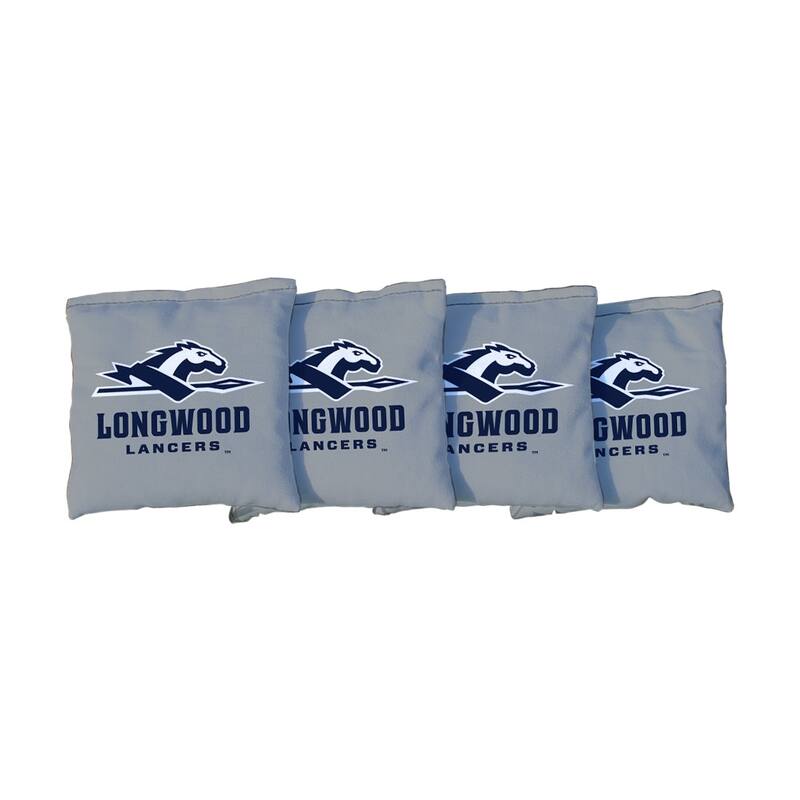 Longwood University Lancers Grey Cornhole Bags - Corn Filled