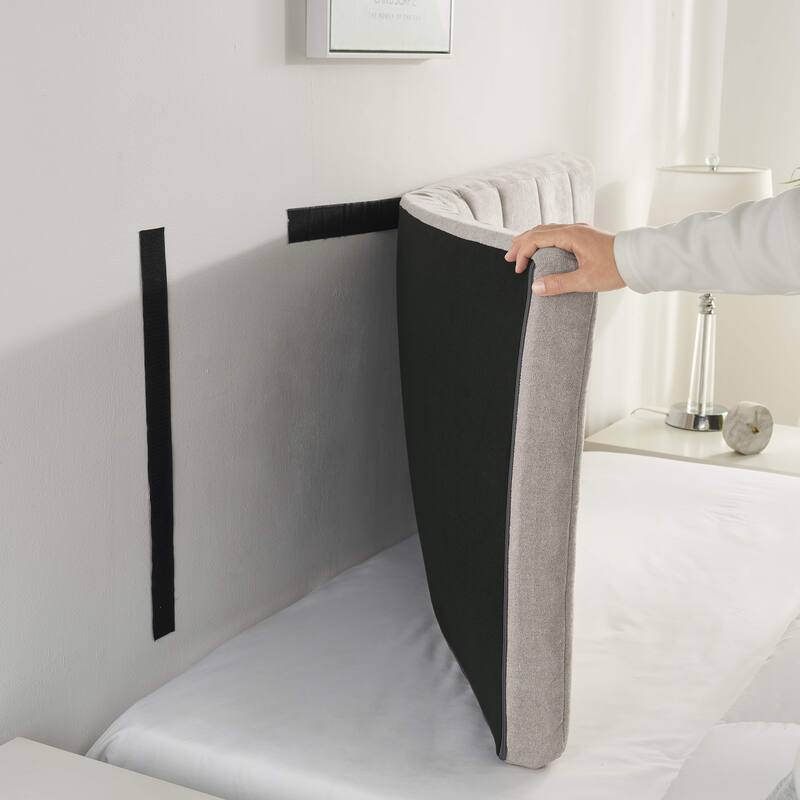Empyrean Upholstered Wall Mounted Easy Assemble Channel Stitched Headboard
