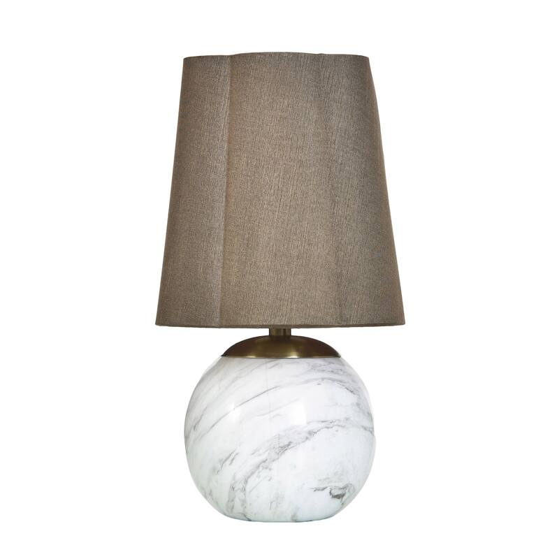 Tamara Day for Stylecraft Rosalind Table Lamp - White Marble, Brown