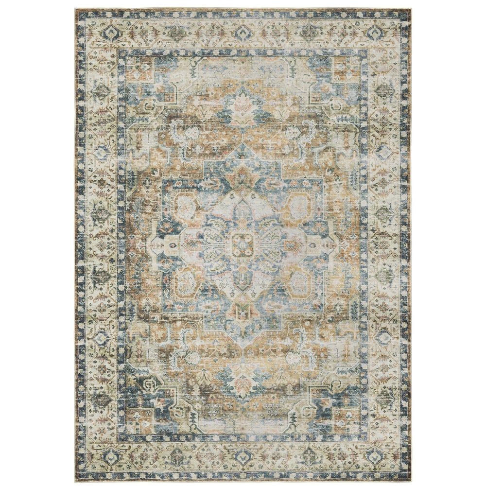 Vista Home Clarissa Washable Center Medallion Indoor Area Rug