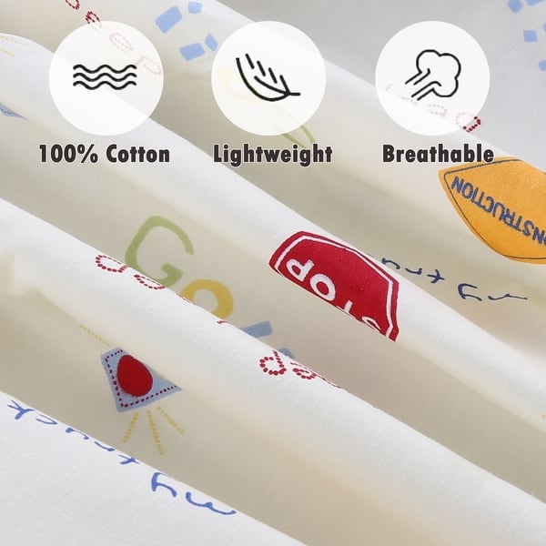 Polka Dot Animal Bear Friends ABC&123 Unisex Multi-color Cotton Toddler/Baby Crib Child Fitted Sheet Set (Pack of 3) - N/A