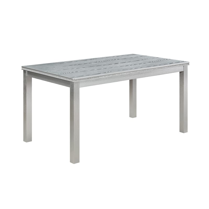 GDFStudio - Elmsley 6-Piece Classic Wooden Dining Table Set with 4 Upholstered Chairs and Bench